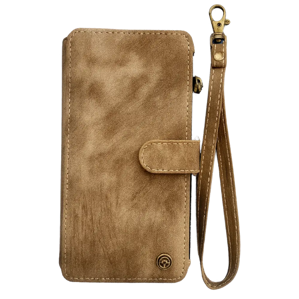 iPhone 17 Hülle – Premium Leder Wallet Case mit Band